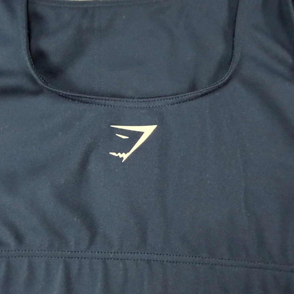 Gymshark Womens‎ B4A9L Square Neck Sports Bra Navy Blue Small